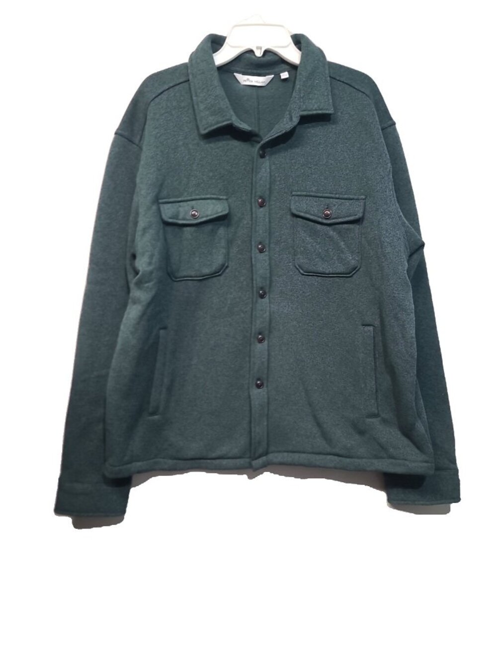 Peter Millar Crown Sweater Fleece Shirt Jacket Size XXL Balsam Green